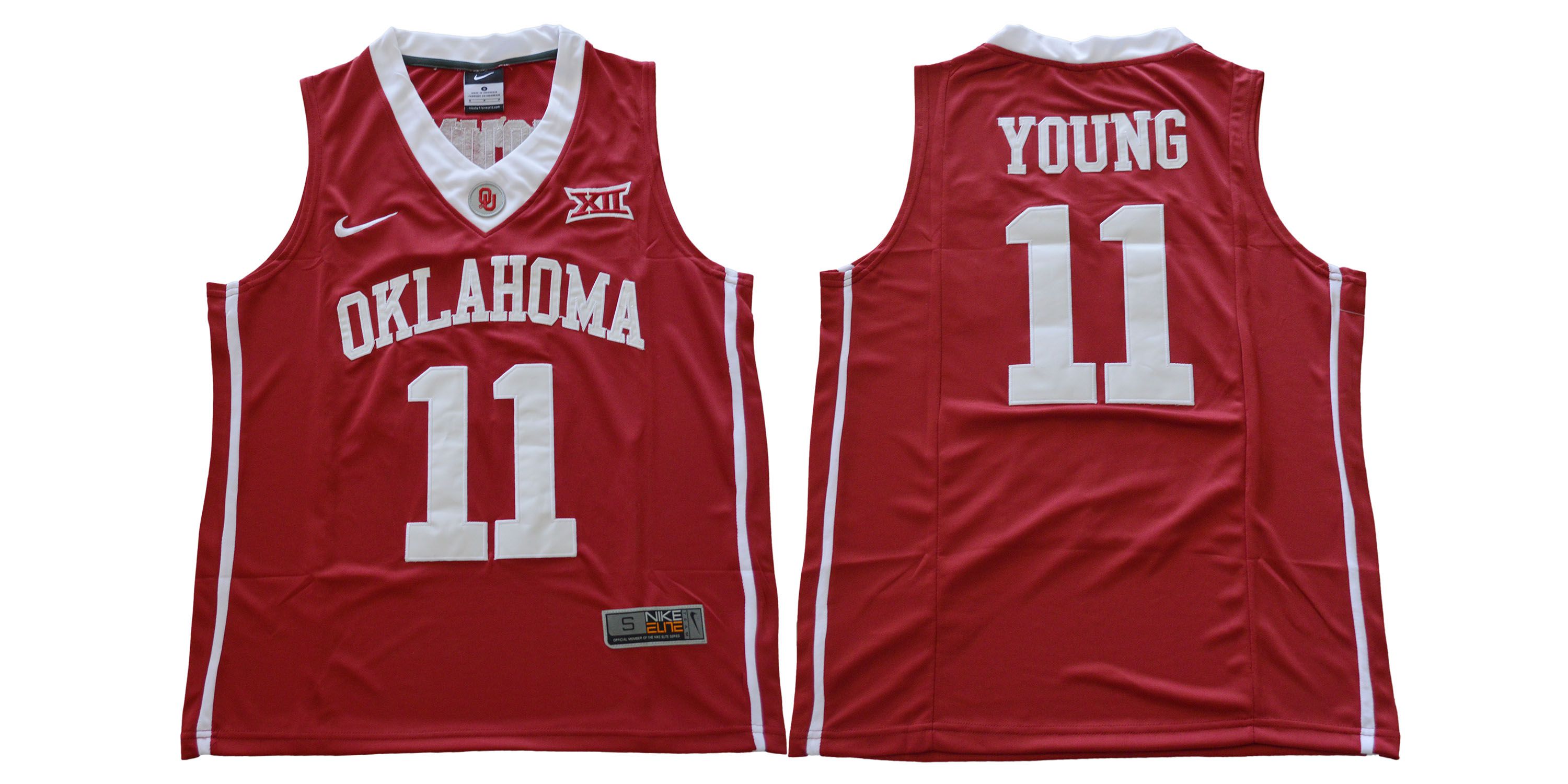 Men Oklahoma Sooners #11 Young Red Nike NCAA Jerseys->->NCAA Jersey